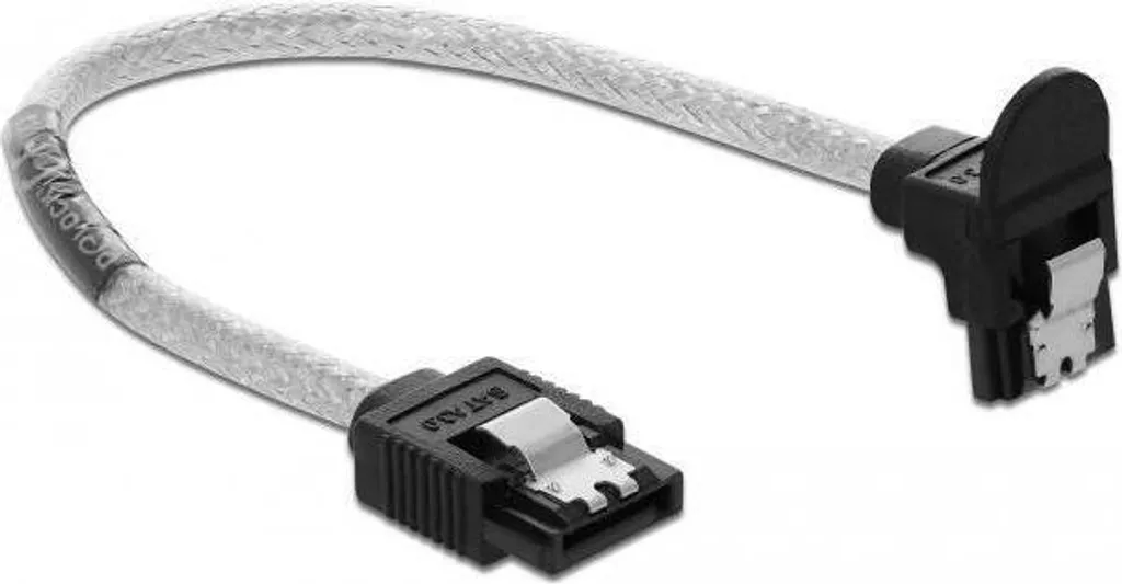 Cavo SATA 3 6Gb/s 20cm Trasparente Angolo Basso - Massima Velocità SSD