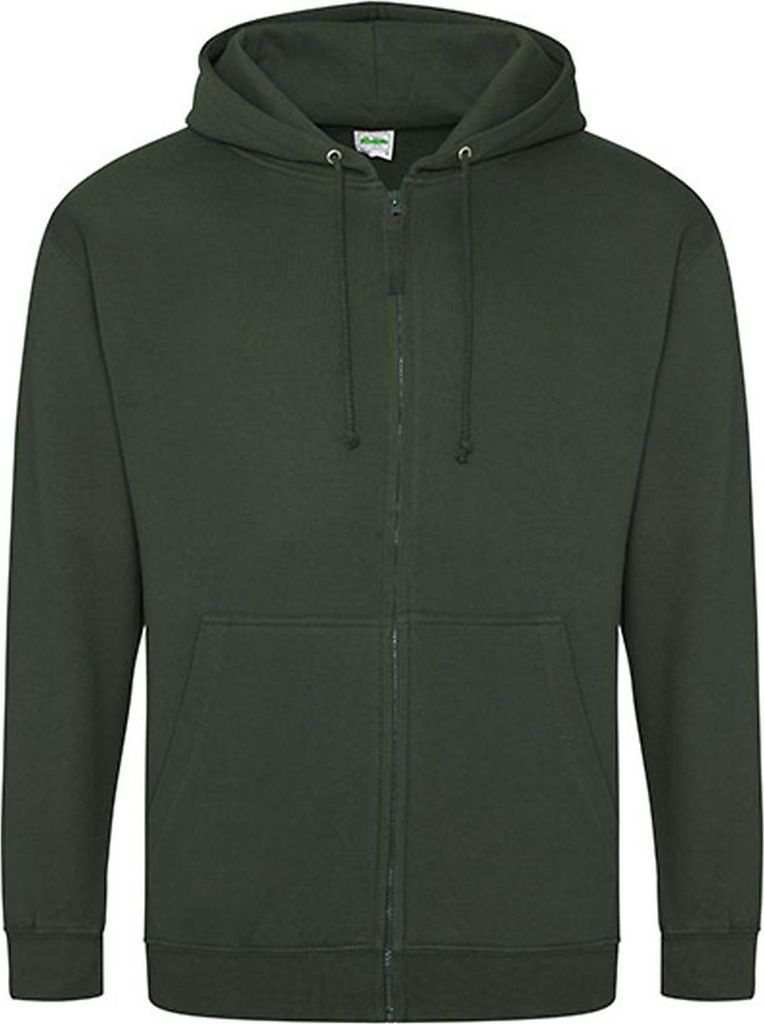 Just Hoods JH050 | Herren Kapuzenpulli mit Reisverschluss / Zoodie - Farbe: Forest Green - Größe: XXL