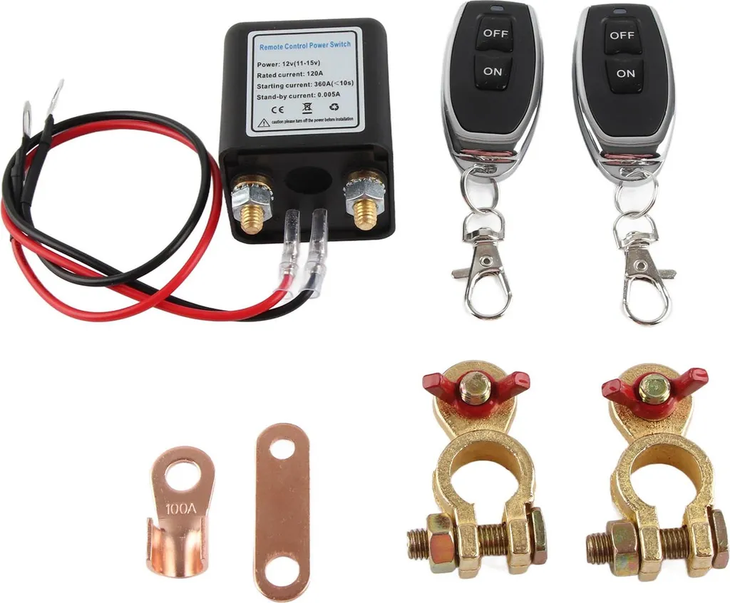 Interruttore Cut-Out Batteria 12V 120A - Rame Puro e Controllo Remoto
