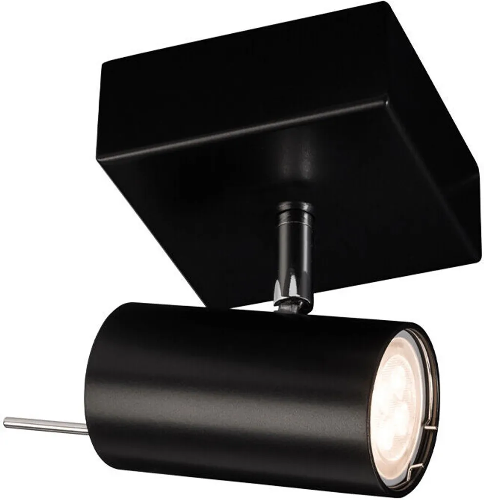 Spot noir orientable FUSSA 2215 en aluminium pour éclairage précis