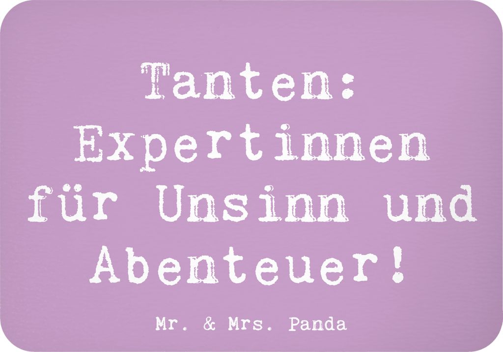 Mr. & Mrs. Panda magnet Spruch Tante Abenteuer - Lavendeltraum - Geschenk, Geburtstage, Verwandtschaft, tafelmagnet, haftmagnet, zettelhalter, kind...