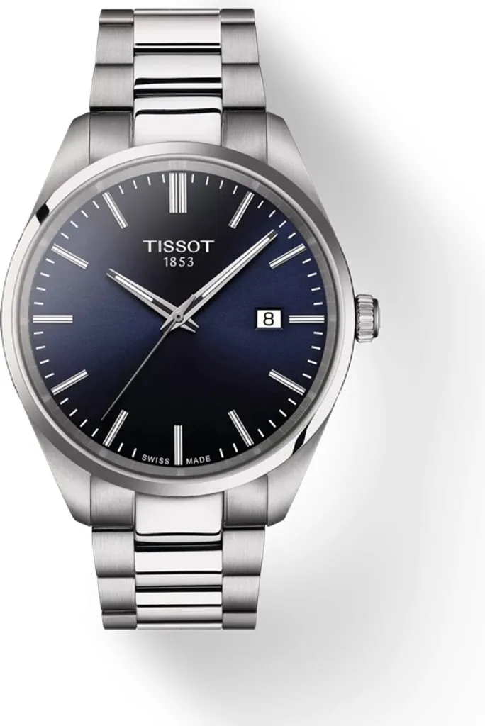Montre Homme Tissot PR 100 Cadran Bleu Argentée Bracelet Acier Classique