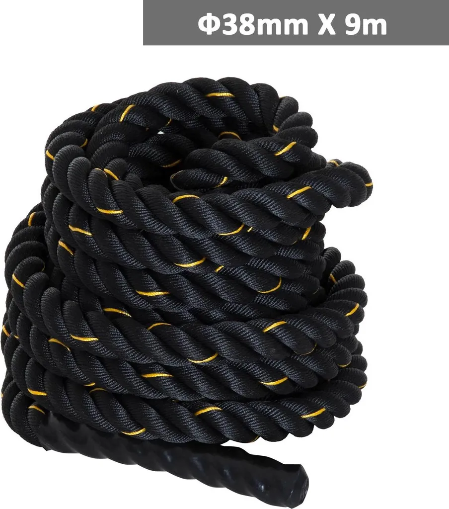 Battle Rope 38 mm Ultra Résistante 9m en Polyester pour Musculation Core - 4