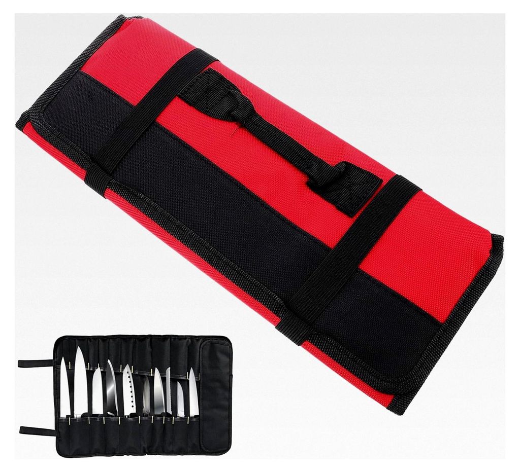 Kochmesser Rolltasche mit 22 Fächern aus Oxford-Material