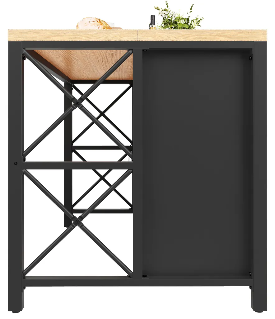 Meuble îlot central style industriel 150cm avec éclairage intégré - 14
