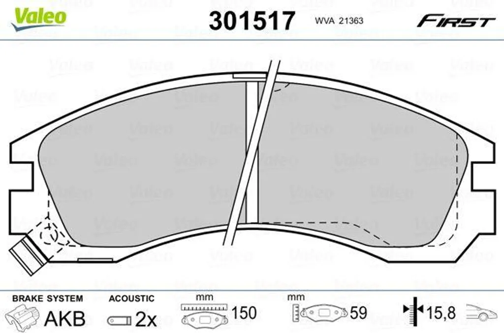 Stop aux Bruits de Freinage avec Plaquettes Valeo 301517 pour Outlander