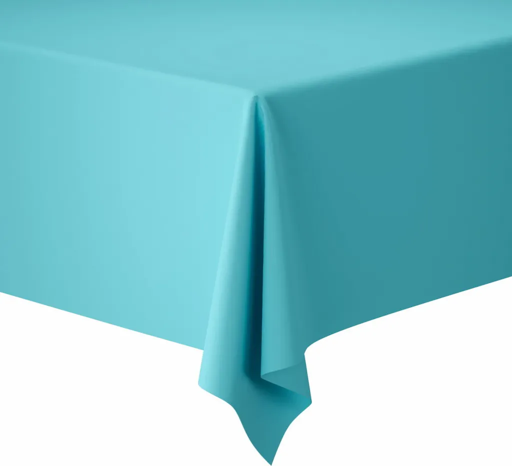Grande Nappe de Mariage Bleu Menthe 25m Dunicel pour Buffet Chic
