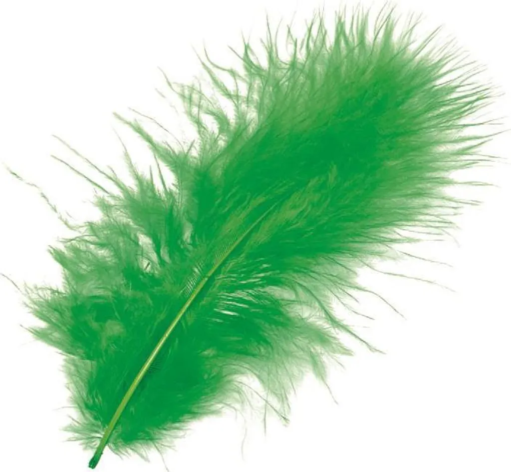 Plumes de Marabout Vertes 10cm : Finition Idéale pour vos Créations