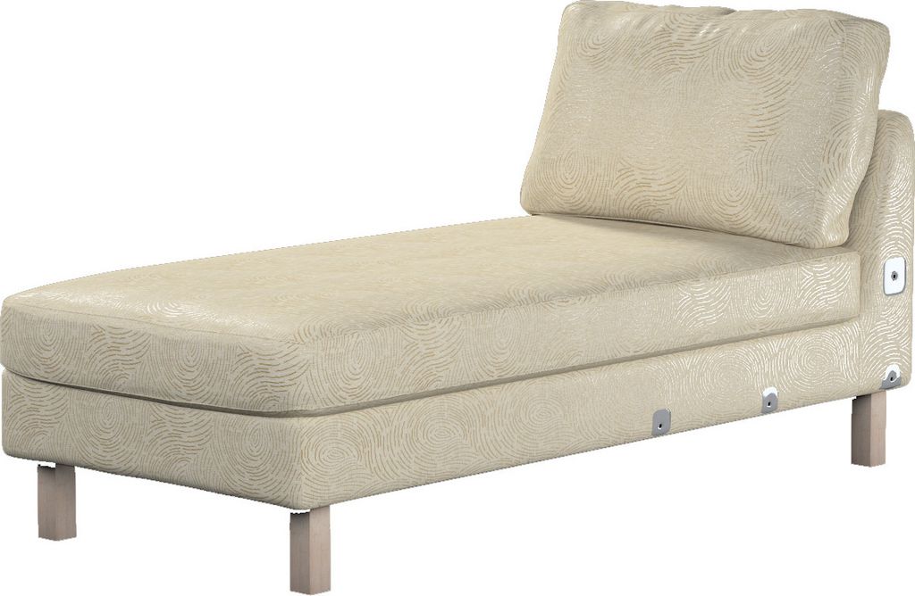 Dekoria Bezug für Karlstad Recamiere Zustellsofa, kurz, beige-golden, Bezug für Karlstad Recamiere Zustellsofa