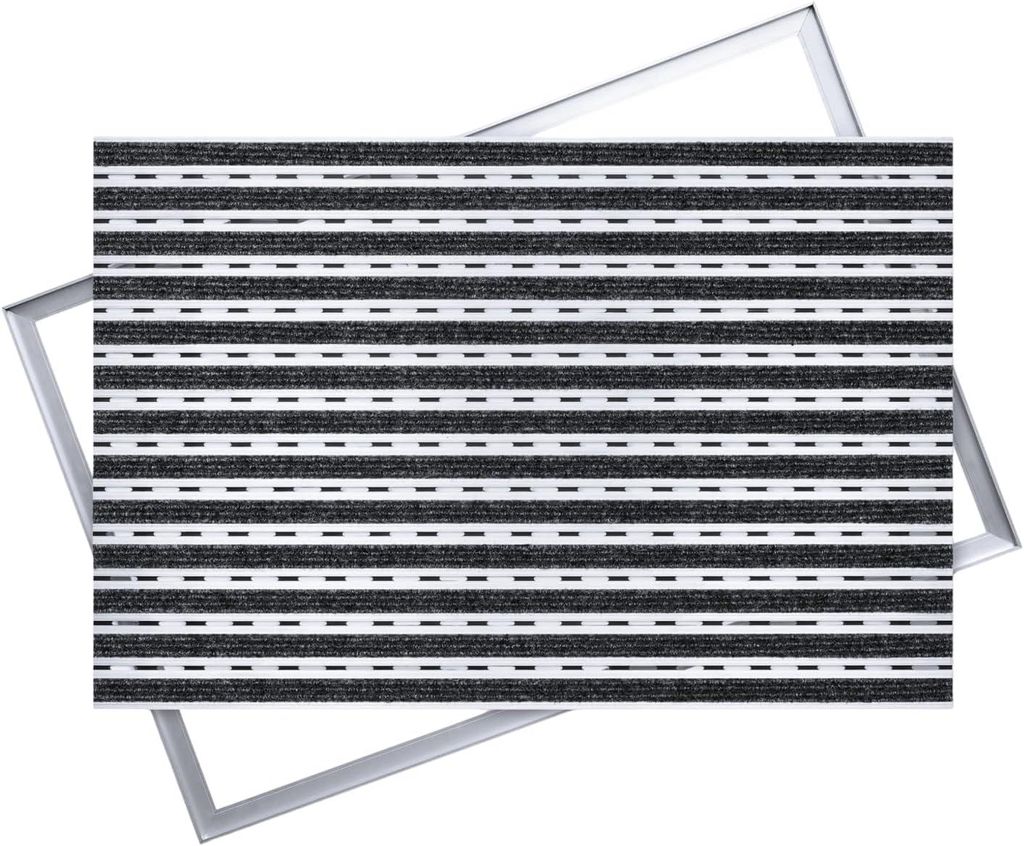 POLENTEX Aluminium Fußmatte für Türen mit Rahmen 80x50 cm, Produktbild 