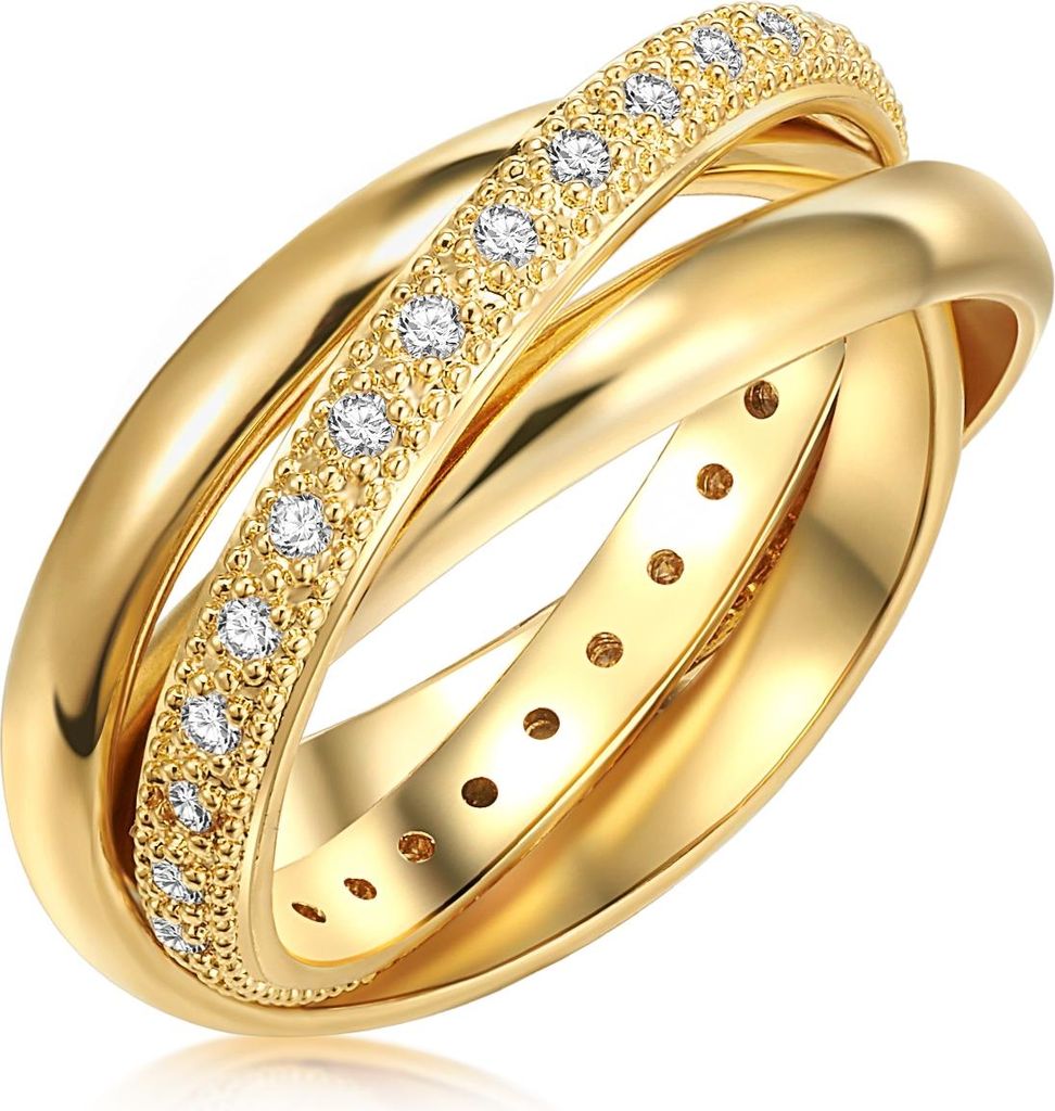 Lulu Jane Ring Messing Zirkonia 50070216 58