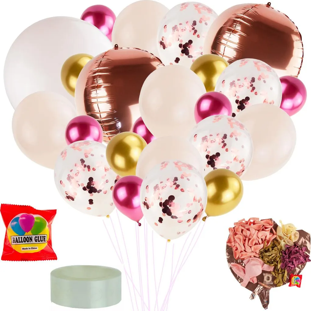 Jeu de 134 ballons gonflables multicolores pour décoration de fête complète