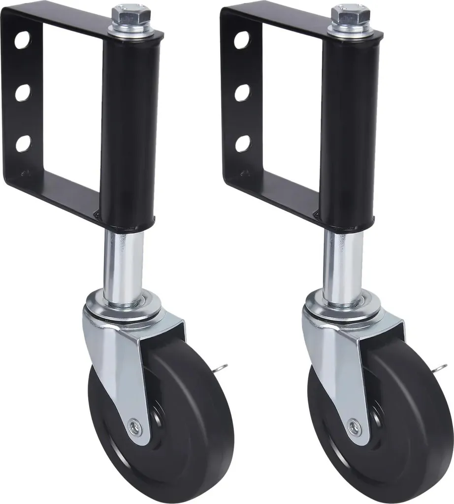 Roulette pour porte de garage coulissante - Support acier noir x2