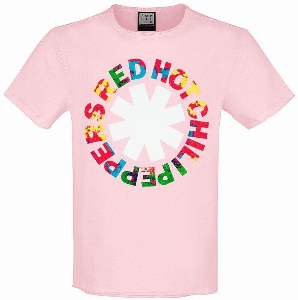 Red Hot Chili Peppers T-Shirt Herren Logo Neon pink XL Produktbild 