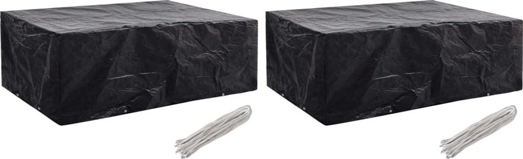 Gartenmöbel-Abdeckungen 2 Stk. 8 Ösen 242x162x100 cm
