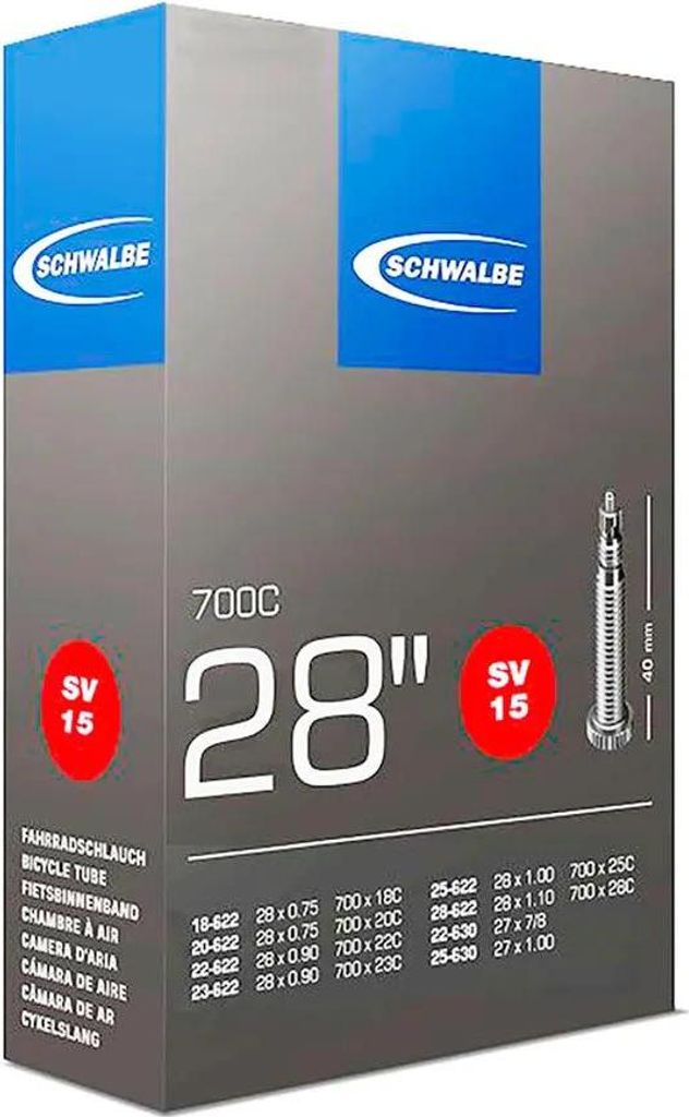 Lot De 2 Chambres à Air Schwalbe SV15 – 700 X 18-28c, Presta 40 Mm, Pour Vélo De Route