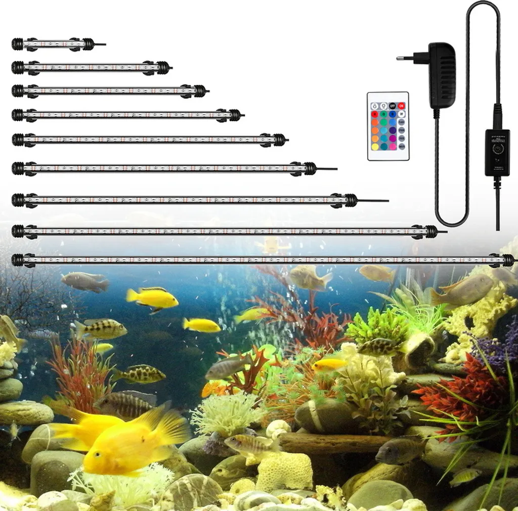 Fiqops 71cm LED RGB Subacqueo: Illuminazione Design per Acquari