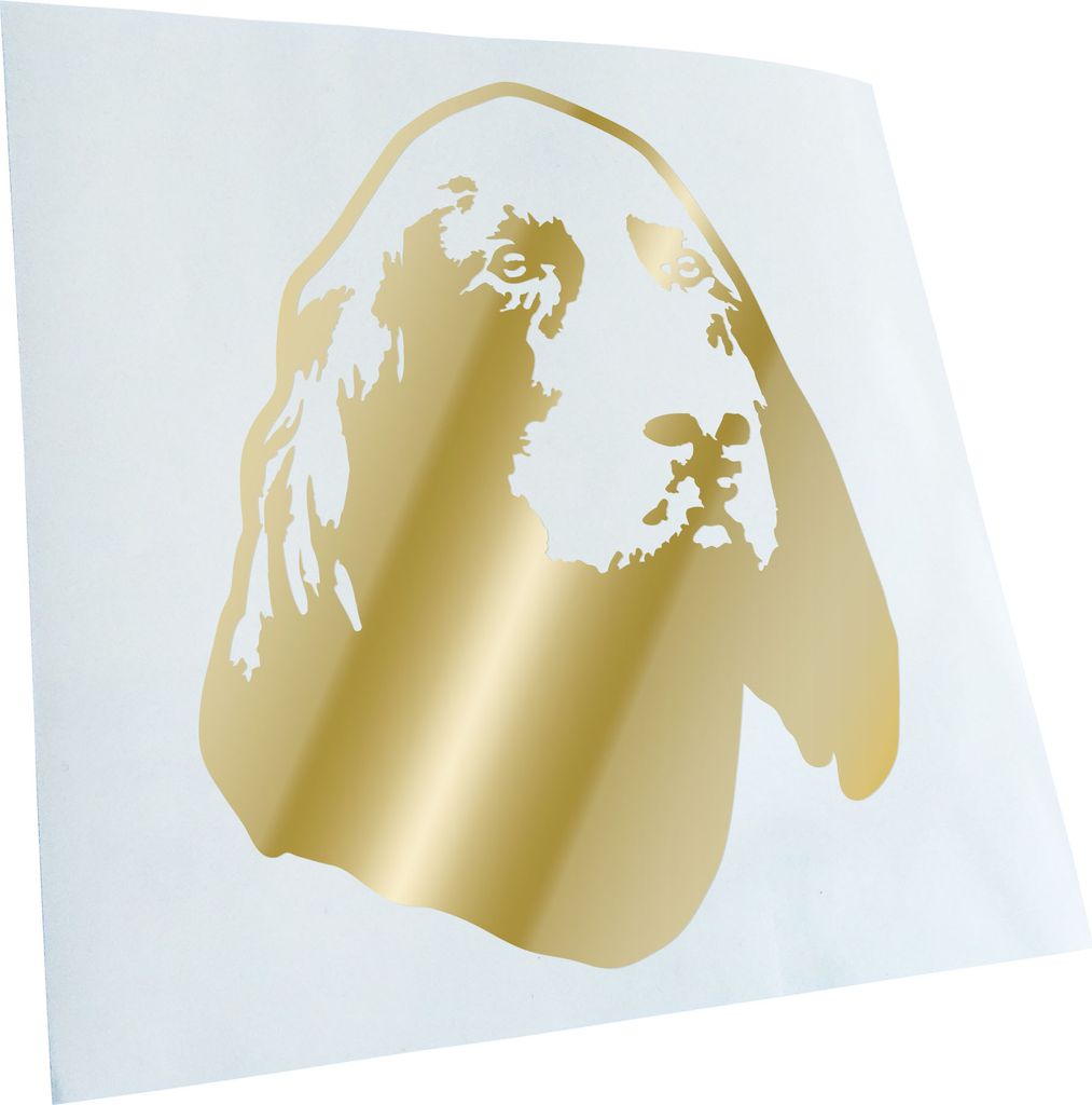 Kiwistar - Autoaufkleber - Gordon setter Hund - Goldchrom - 24x18cm - Aufkleber für Auto, Laptop, Fahrrad, LKW, Motorrad mehrfarbig JDM Decal Racing