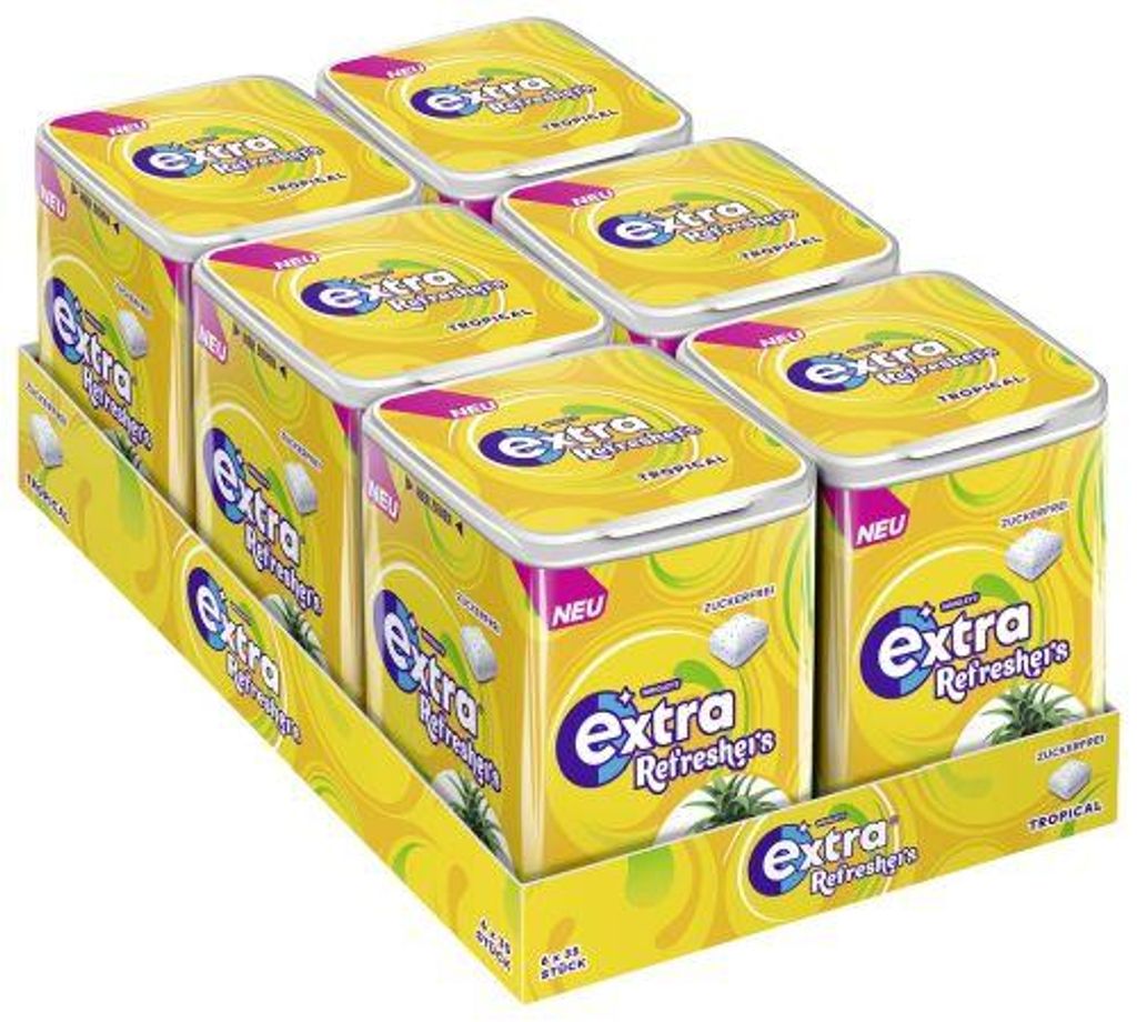 EXTRA REFRESHERS Tin Tropical 6x35 sztuk (display box - 6 Zdjęcie produktu 