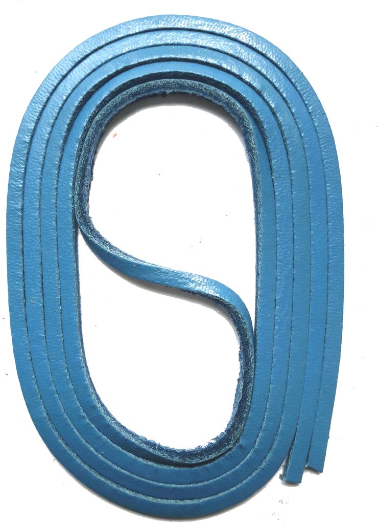 SNORS Ledersenkel - TÜRKIS - 3mm - echtes Leder