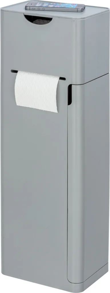 WENKO Imon 6 in 1 Grigio: Mai più Cellulare nel Water! Set Bagno Smart