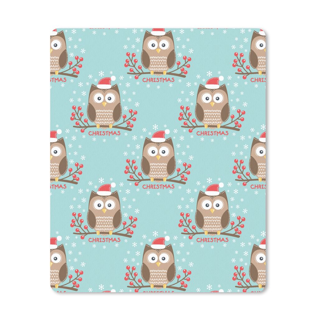 MuchoWow Mauspad Mousepad Schnittmuster - Eule - Weihnachten 19x23 cm - Mousepads - Maus Mat - Pad - Mausunterlage - Mauspads - Spielen