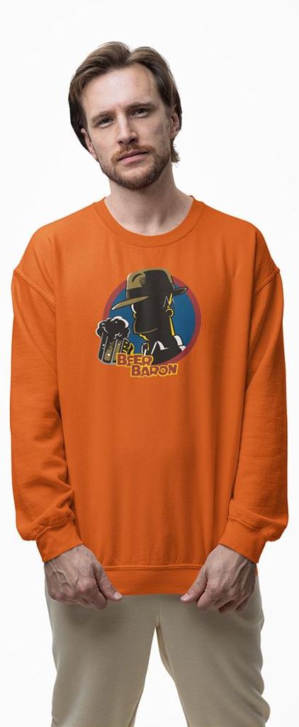 D&B Design Uni Pullover SWMO00055 Simpsons Orange-Größe L