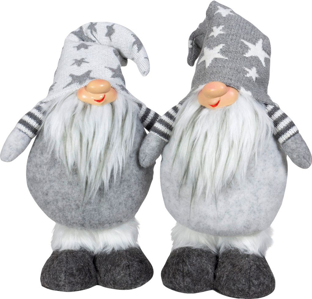 Wichtel 30cm stehend, Pärchen, 2er Set Dekofigur Weihnachten