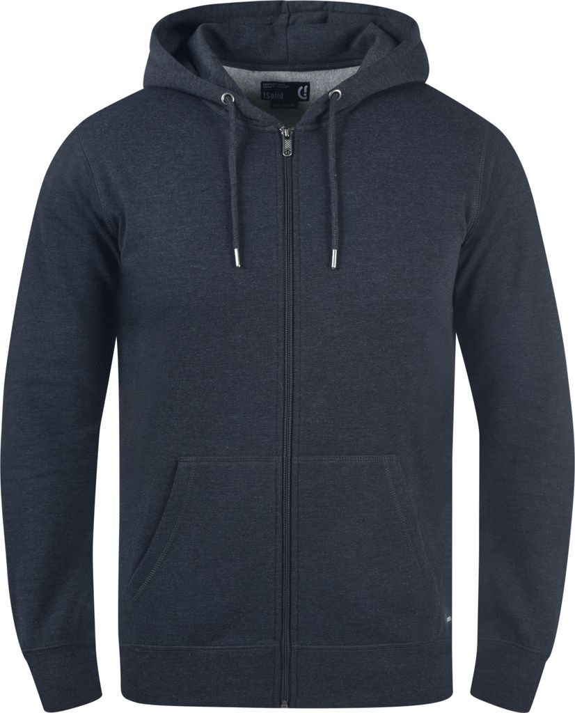 SOLID SDBerti Zip-Hood Herren Sweatjacke Kapuzenjacke Hoodie mit Kapuze Reißverschluss Kängurutasche Baumwollmischung Regular fit