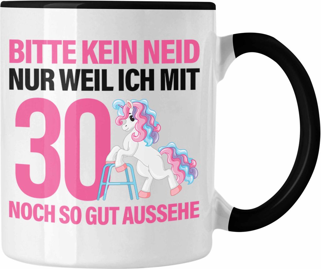 Trendation - 18. Geburtstag Tasse Geschenk Mädchen Geschenkidee Lustig Spruch 18 Geschenke Geschenkideen zum 18 Bday 18er Tochter (Schwarz)