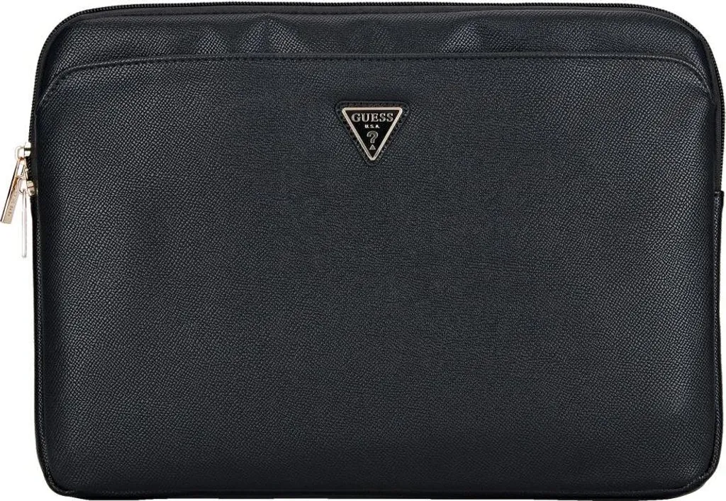 Guess Manica 14 Borsa Laptop Nera Grained Triangle Logo | E-Commerce