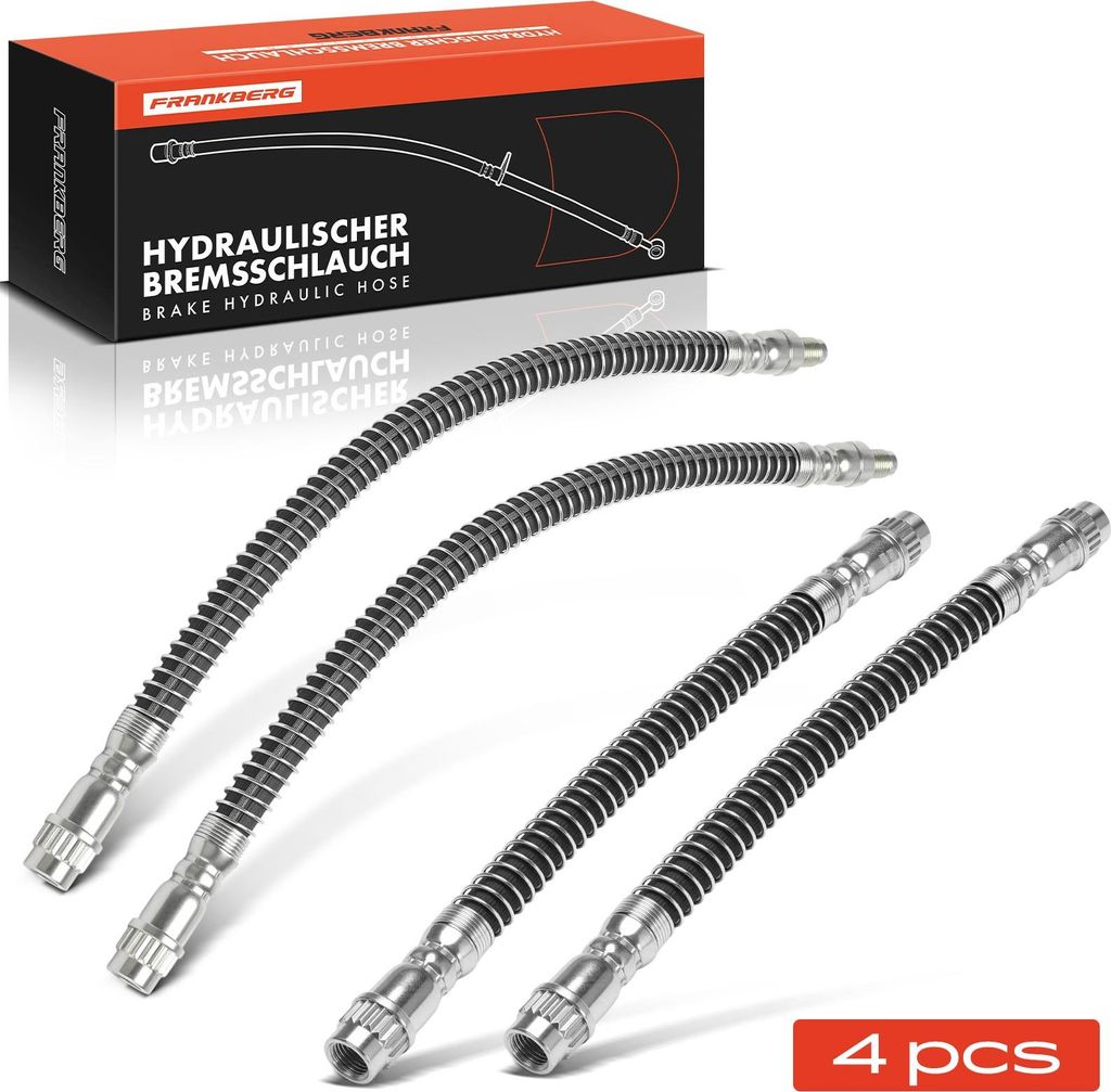 Frankberg 4x Bremsschlauch Vorderachse Hinterachse für Citroën AX ZA- Saxo S0 S1 Peugeot 106 I 1A 1C 106 II 1986-2004