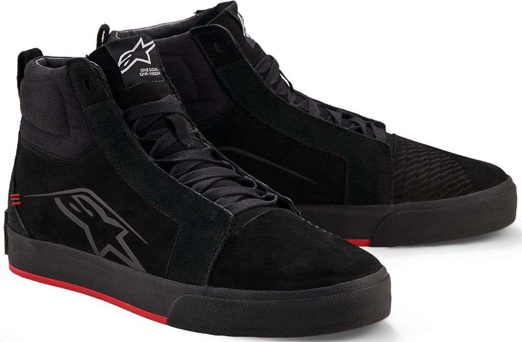 Alpinestars Ride-63 Motorrad Schuhe, schwarz/rot, 12.5