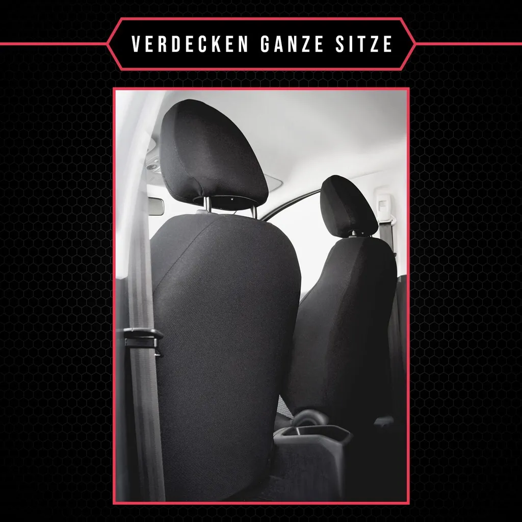 Coprisedili Auto In Poliestere Grigio Per Opel Vivaro Bus (9 Posti) | Su Misura Con Compatibilità Airbag E Riscaldamento