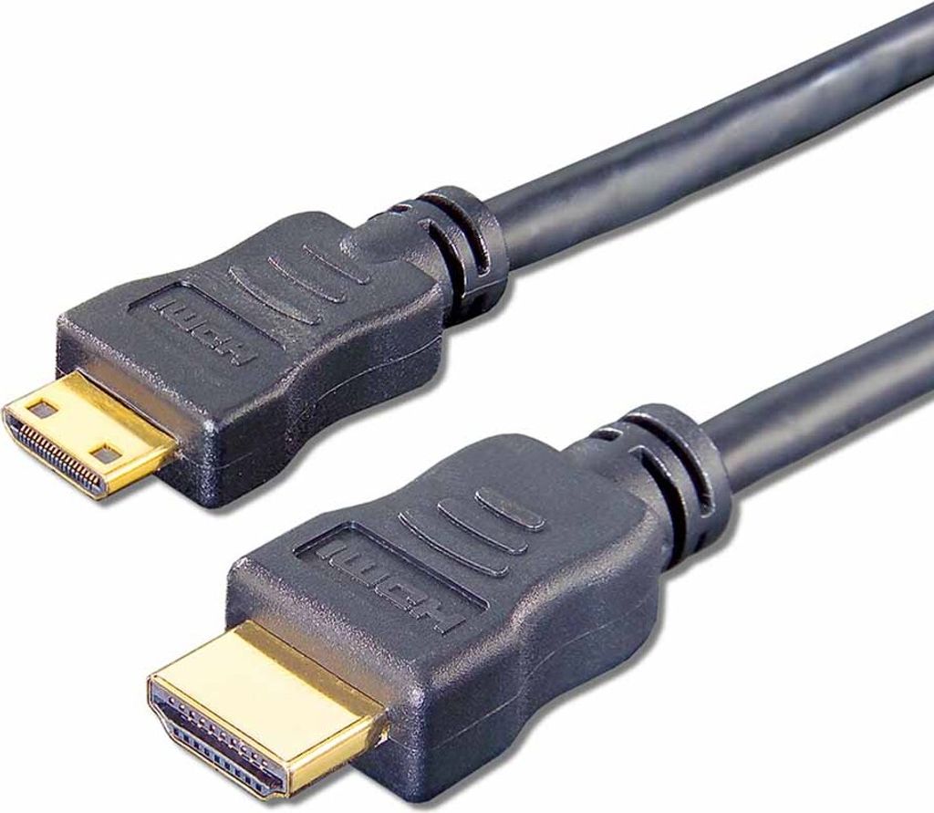 e+p HDMI 4 Kabellänge: 2 m, Anschluss 1: HDMI Type A (Standard), Anschluss 2: HDMI Type C (Mini), Beschichtung Verbindungsanschlüsse: Gold, Produ...
