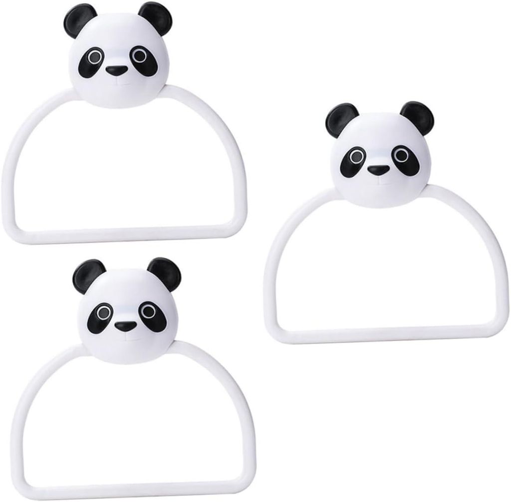 3er-Set Wandhandtuchhalter aus ABS mit Cartoon-Motiv, einfache Montage für Bad- und Küchenhandtuchaufbewahrung