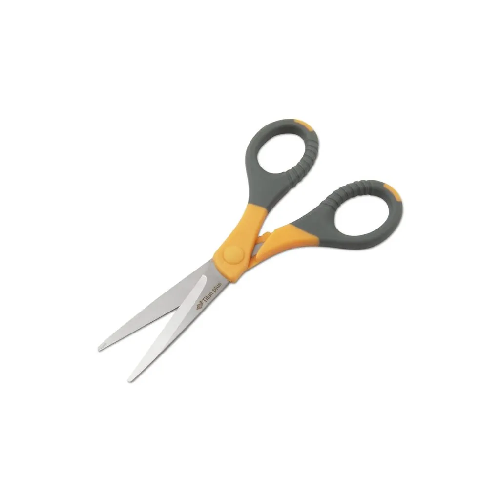 WEDO Ciseaux TITAN Plus Pointus 155 mm Gris Jaune - Coupe de Précision - 3
