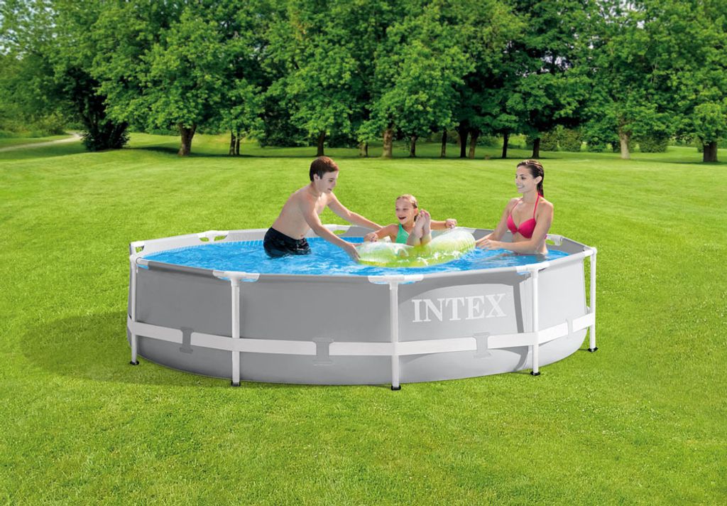 Intex Prism Rondo Ø 305 x 76 cm Frame Pool Set, Hellgrau Produktbild 17