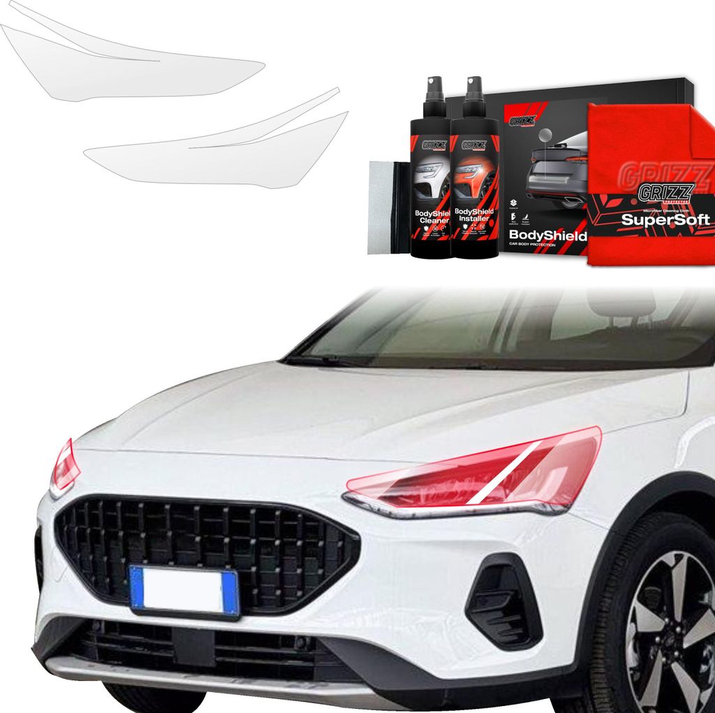 2in1 Schutzfolie Grizz Protector für Scheinwerfer - Ford Focus Active X Kombi Facelift (2021-2025)