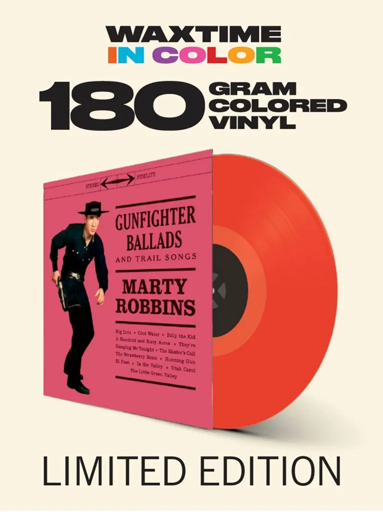 Disque vinyle rouge Marty Robbins 180g avec 4 chansons bonus