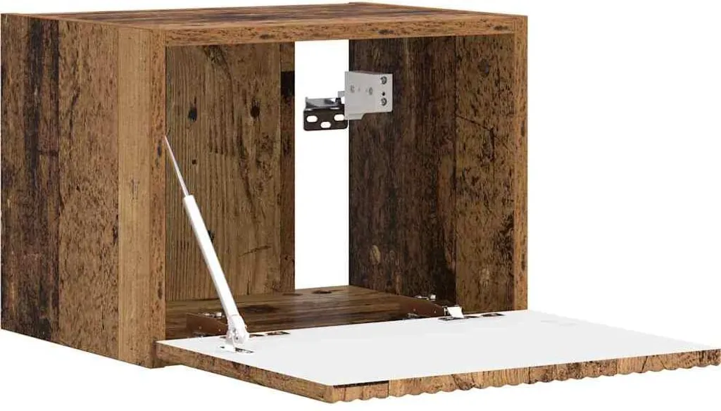 SYFAX™ Mobile TV Sospeso Legno Vecchio 60x31x29.5cm - Design Industriale - 5