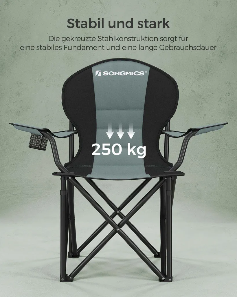 Siège pliable de camping Rootz portable et léger pour vos loisirs - 4