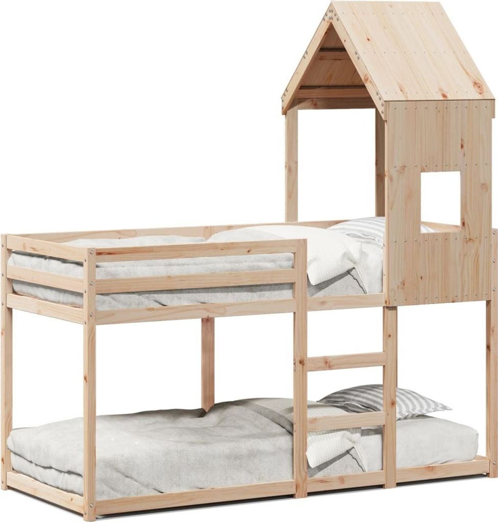 Maison Exclusive - Etagenbett ohne Matratze 90x200 cm Massivholz Kiefer