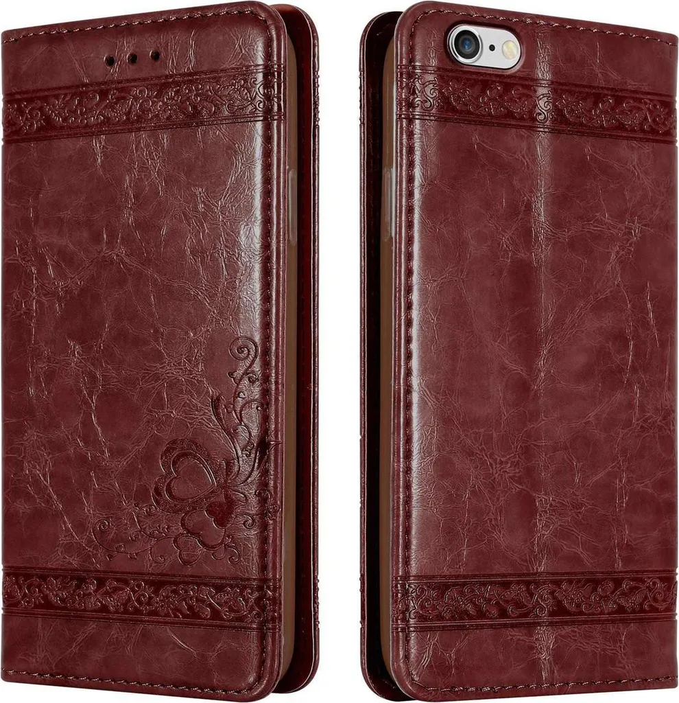 Custodia Rosso Intenso iPhone 6 / 6S Cadorabo | Cover Stand Elegante