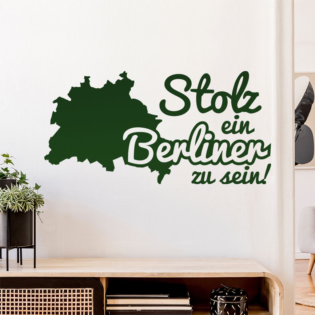 Berliner Stolz Wandtattoo Wandaufkleber Wall Sticker - Dekoration, Küche, Wohnzimmer, Schlafzimmer, Badezimmer