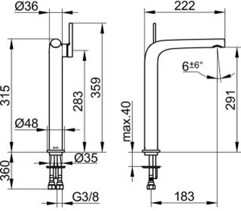 KEUCO 51502210103 EHM-WT-Mischer 290 Edition 400 51502, Produktbild 