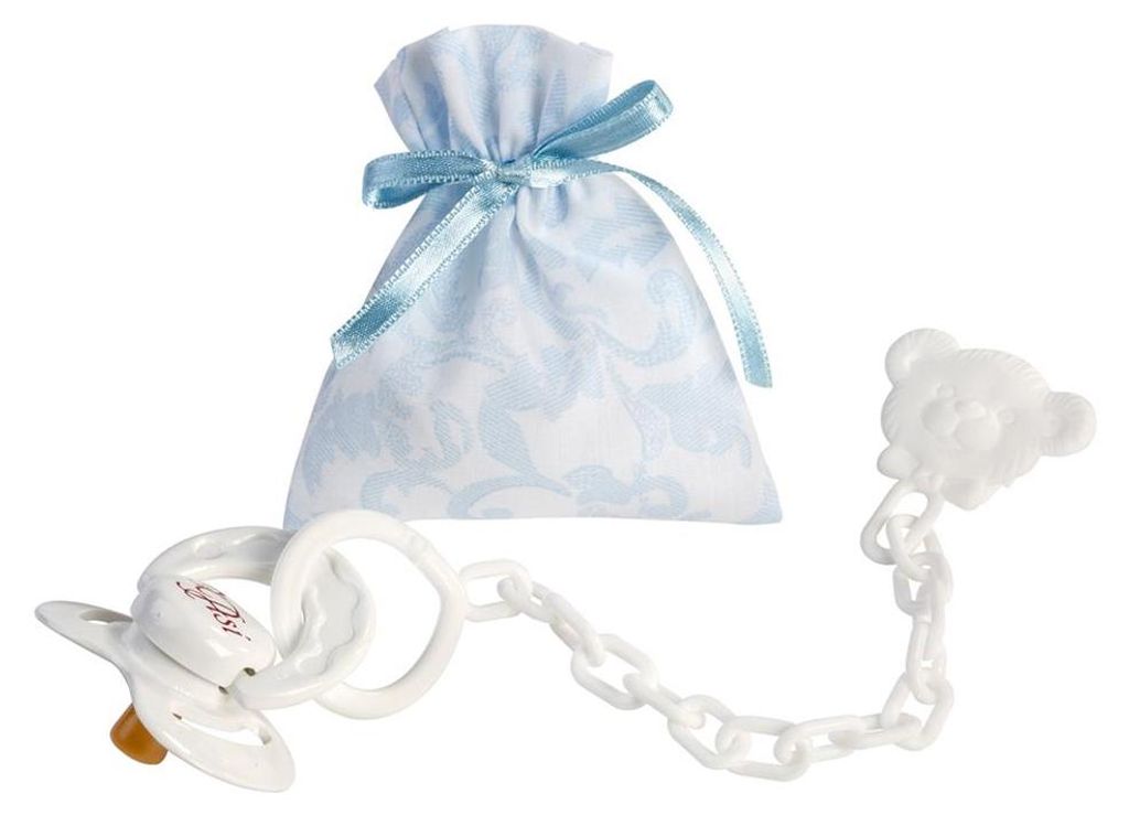 Asi Puppen Schnuller mit Tasche babyblau - Puppenzubehör