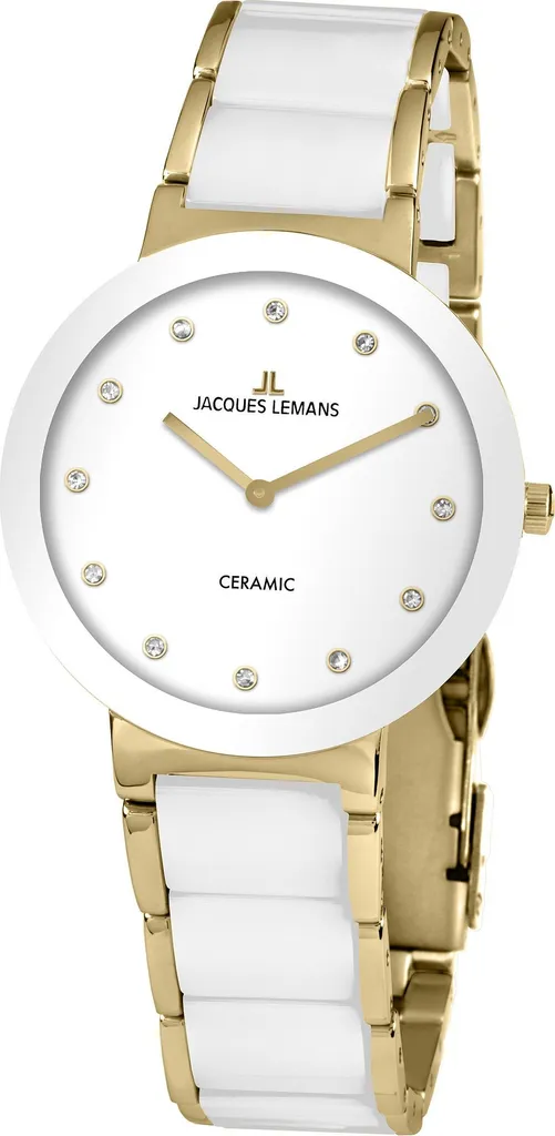 Jacques Lemans 42-7L Montre Femme Quartz en Céramique Haute Technologie