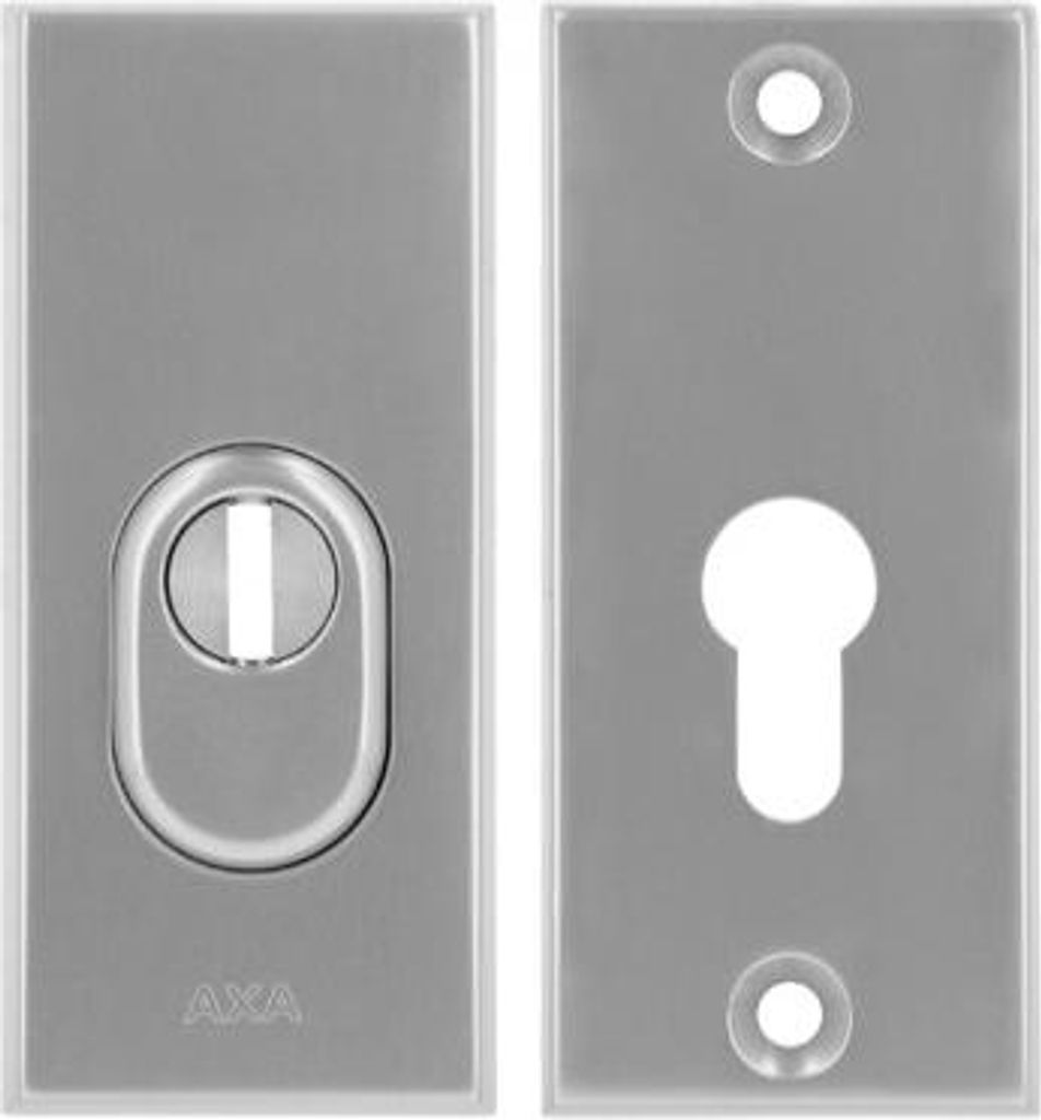 Axa ODIN WB Klasse 3 Rosette mit FLEX-Einsteckschutz (Brandschutz), Farbe F6 - Edelstahl