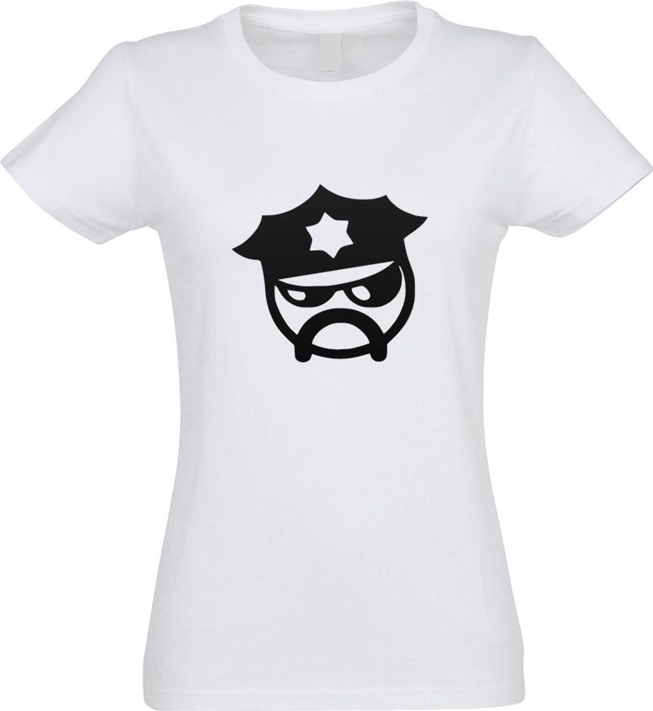 Kiwistar - T-Shirt tailliert - Damen - Weiss - JDM Cop - mit Motiv Bedruckt - Funshirt Design - Sport - Freizeit - Damen - S